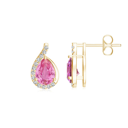 Pink Sapphire Earrings