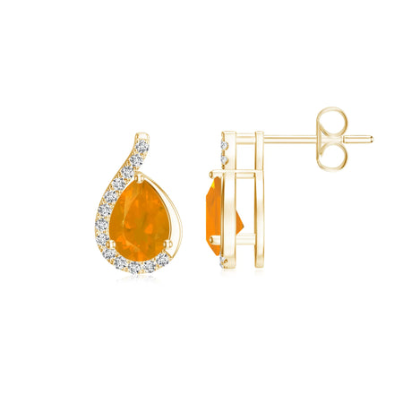Fire Opal Earrings