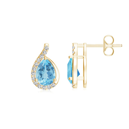 Swiss Blue Topaz Earrings