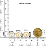 Golden South Sea Pearl Sunburst Halo Ring with Moissanite size chart