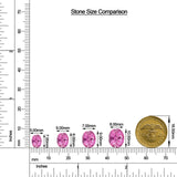 Oval Pink Tourmaline Floral Cluster Ring with Moissanite size chart