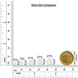 Pear Moonstone Leverback Drop Earrings with Moissanite size chart
