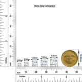 Princess-Cut Moissanite Halo Stud Earrings size chart