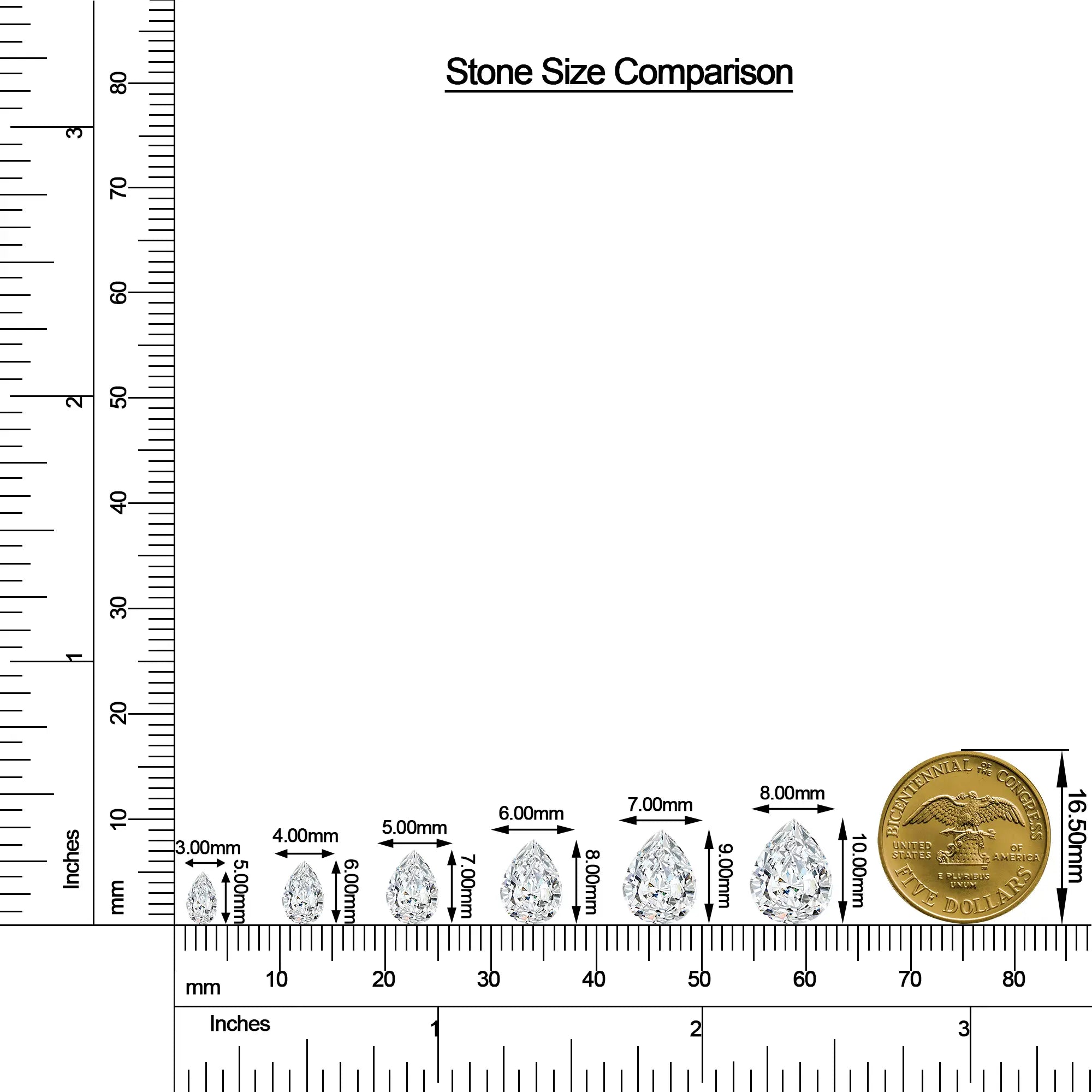 18K White Gold Vermeil