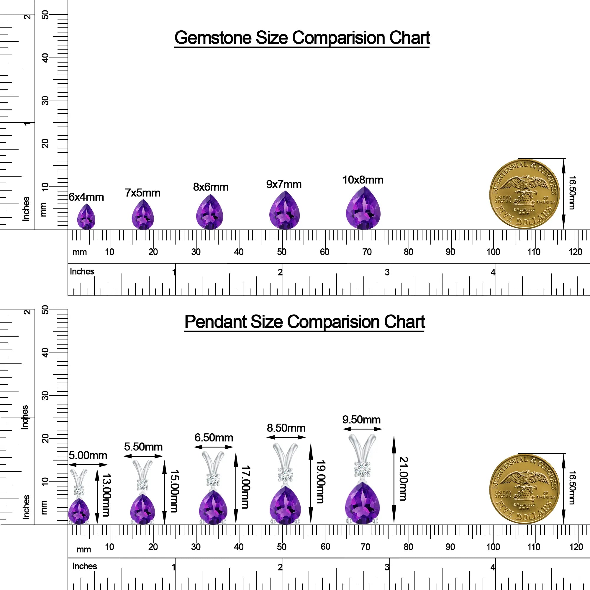 18K White Gold Vermeil