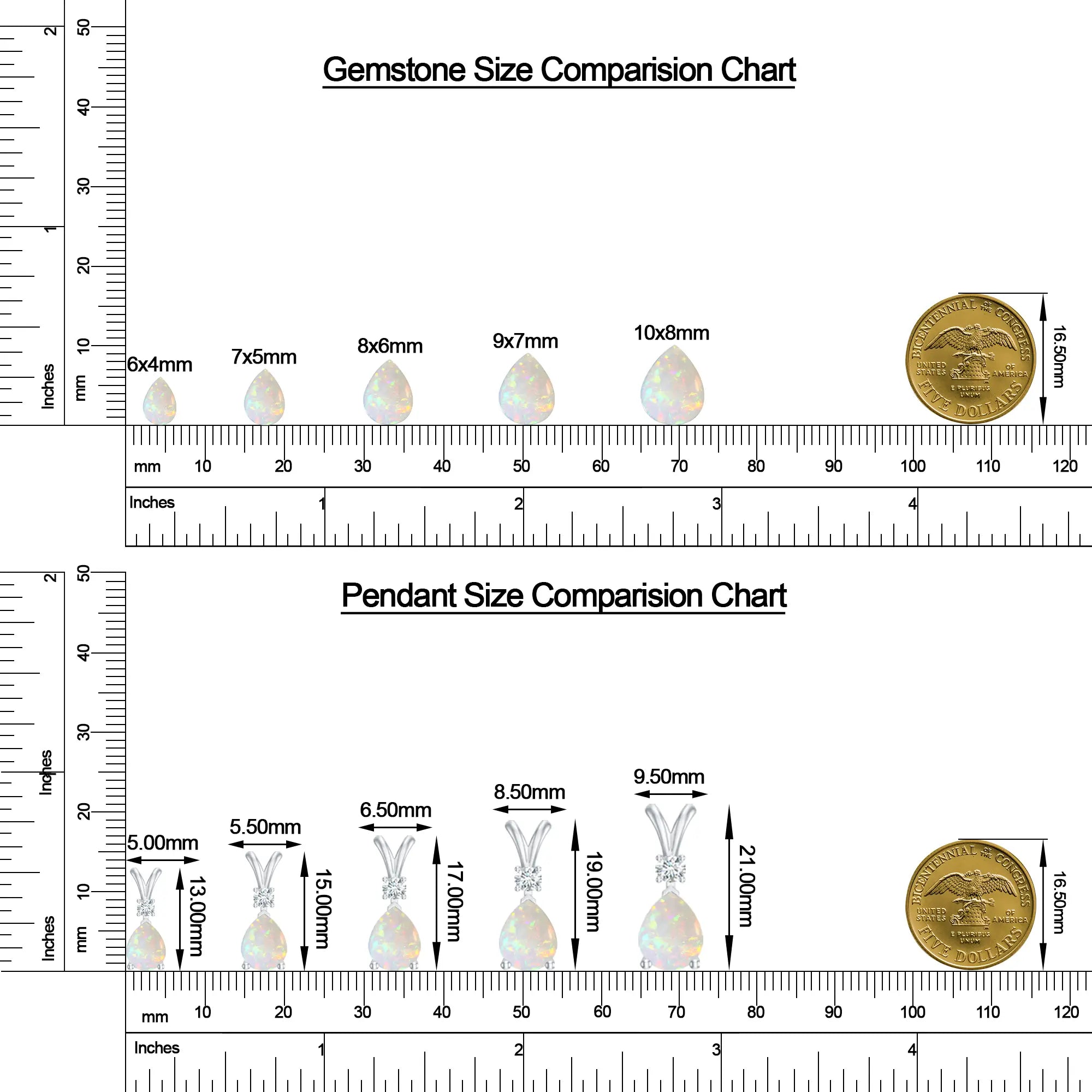 18K White Gold Vermeil