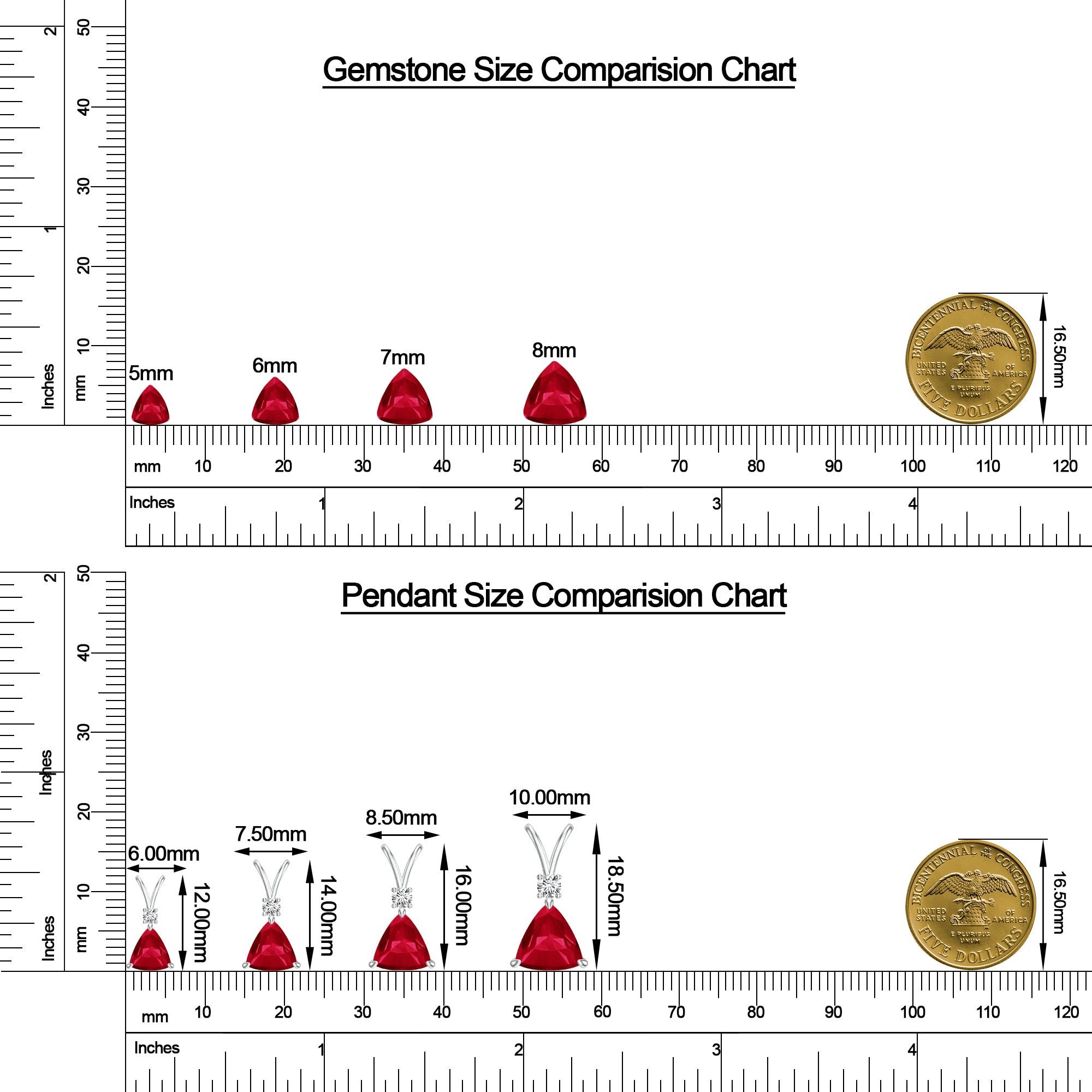 18K White Gold Vermeil
