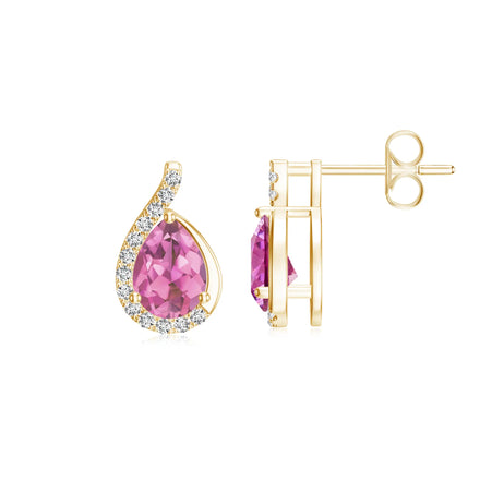 Pink Tourmaline Earrings