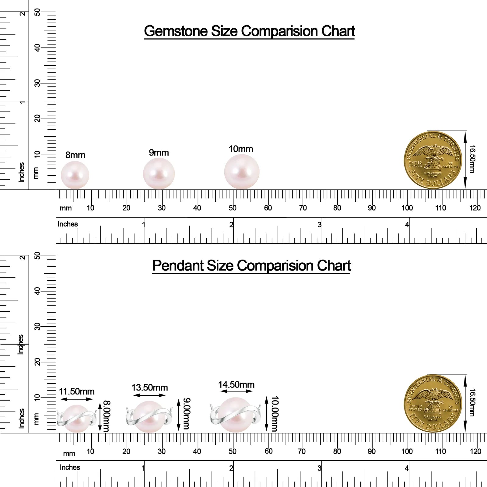 18K White Gold Vermeil