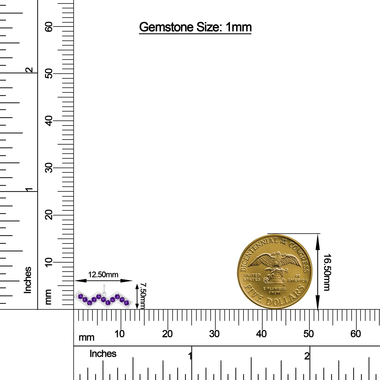 18K White Gold Vermeil