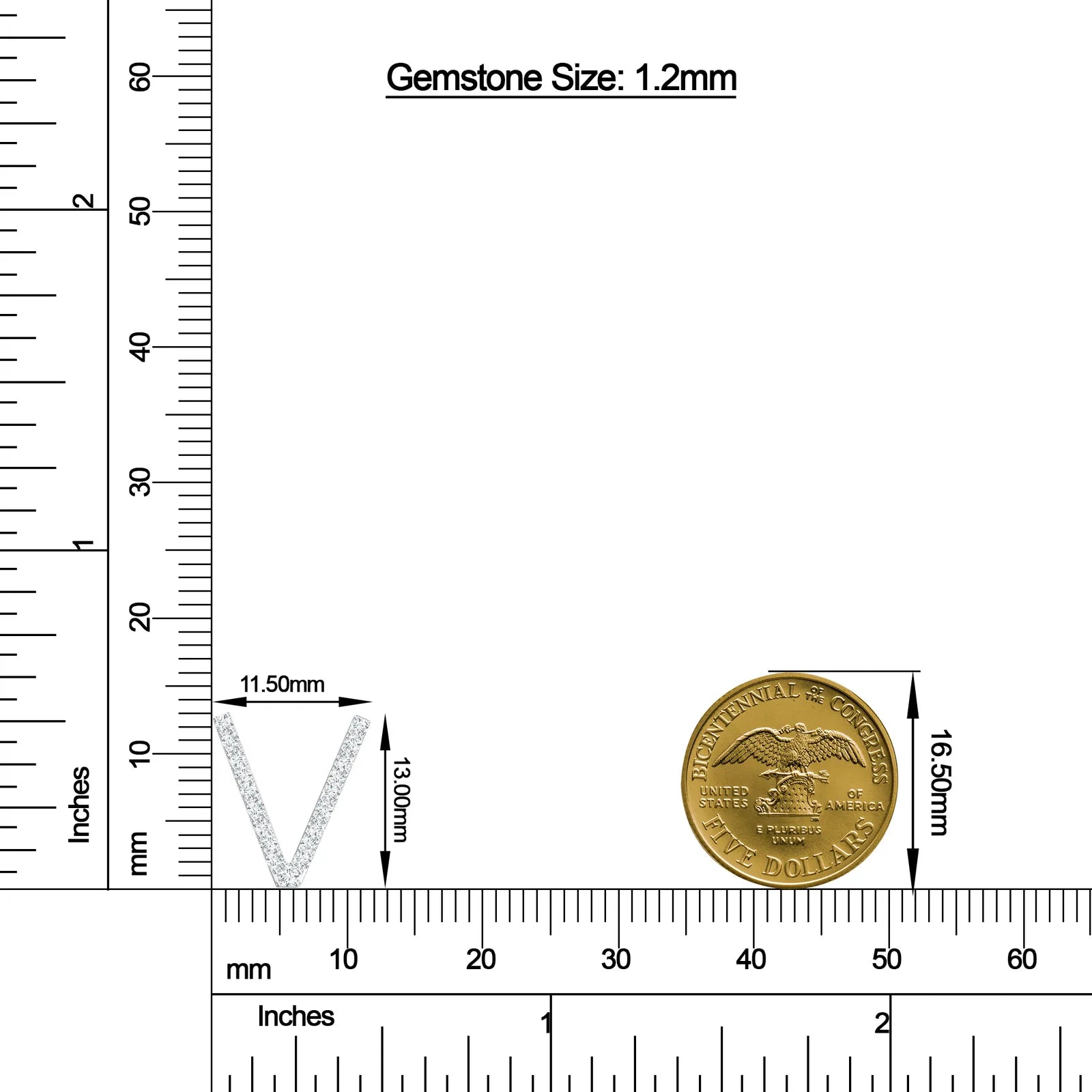 18K White Gold Vermeil