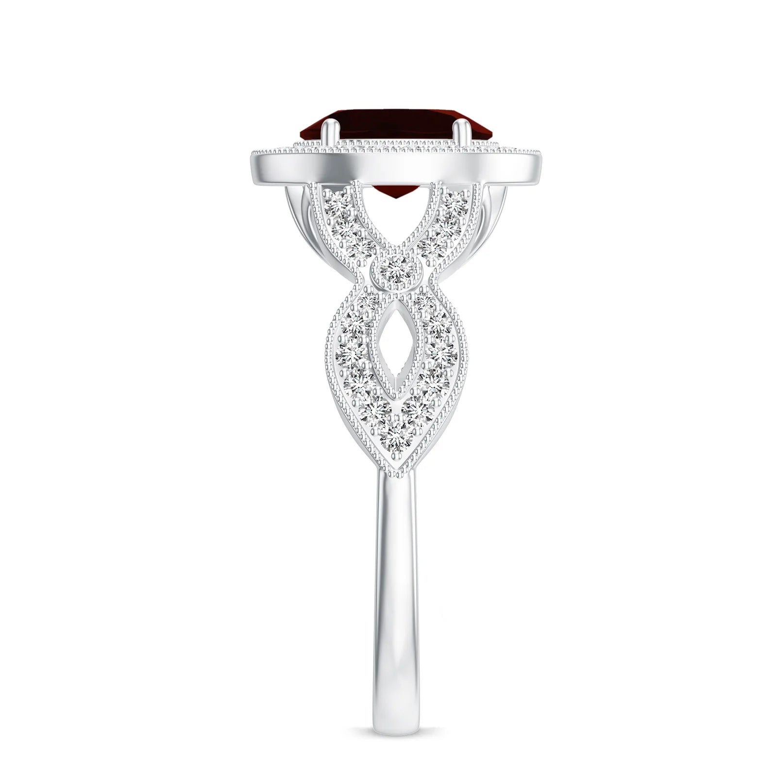18K White Gold Vermeil
