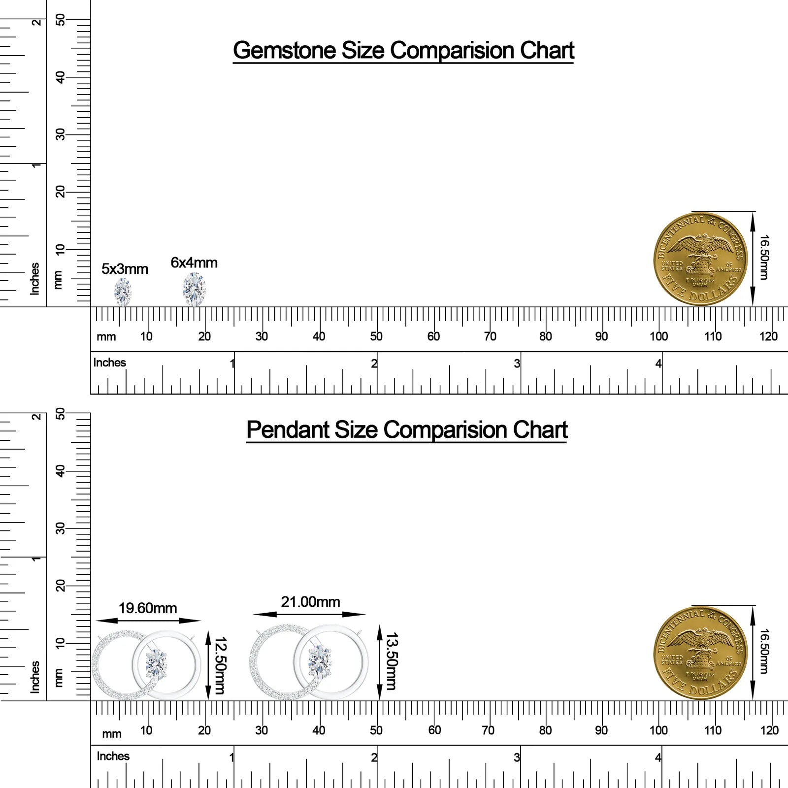 18K White Gold Vermeil