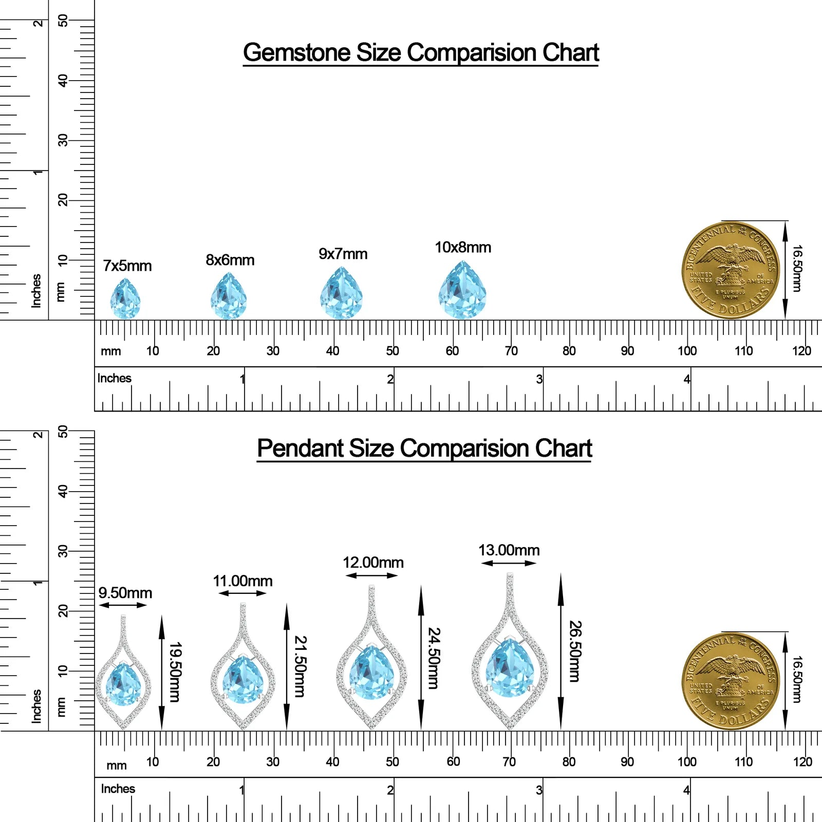 18K White Gold Vermeil