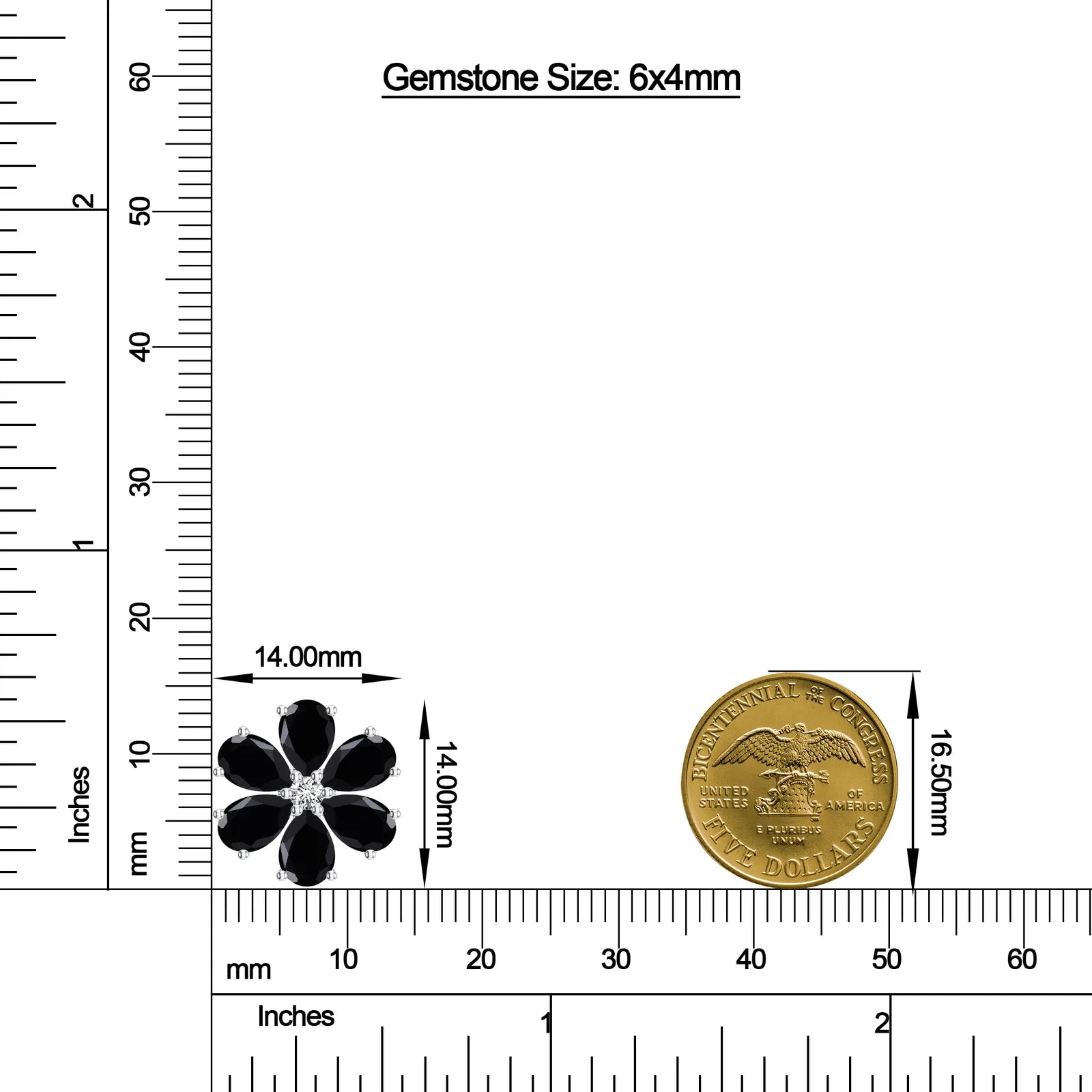 18K White Gold Vermeil