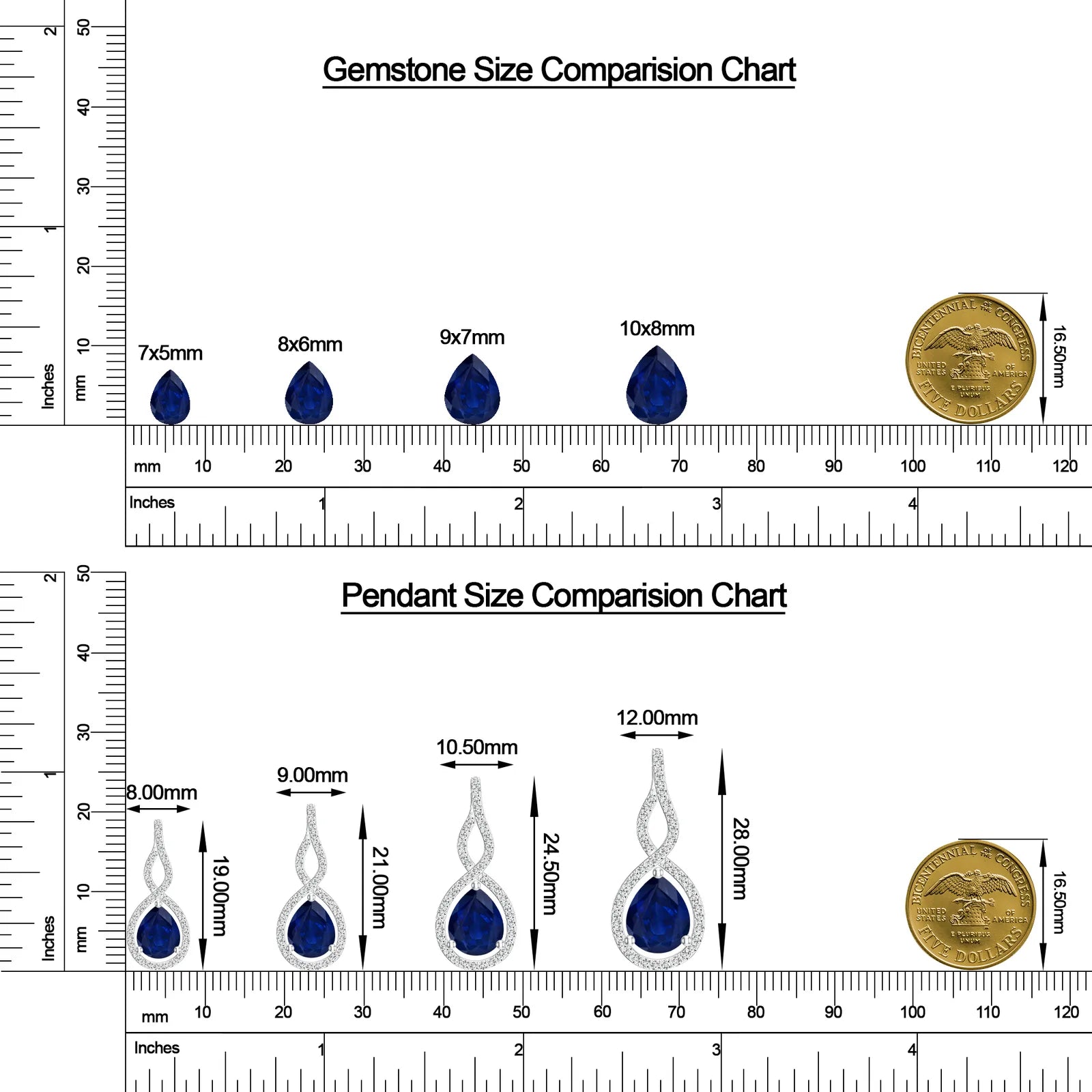 18K White Gold Vermeil