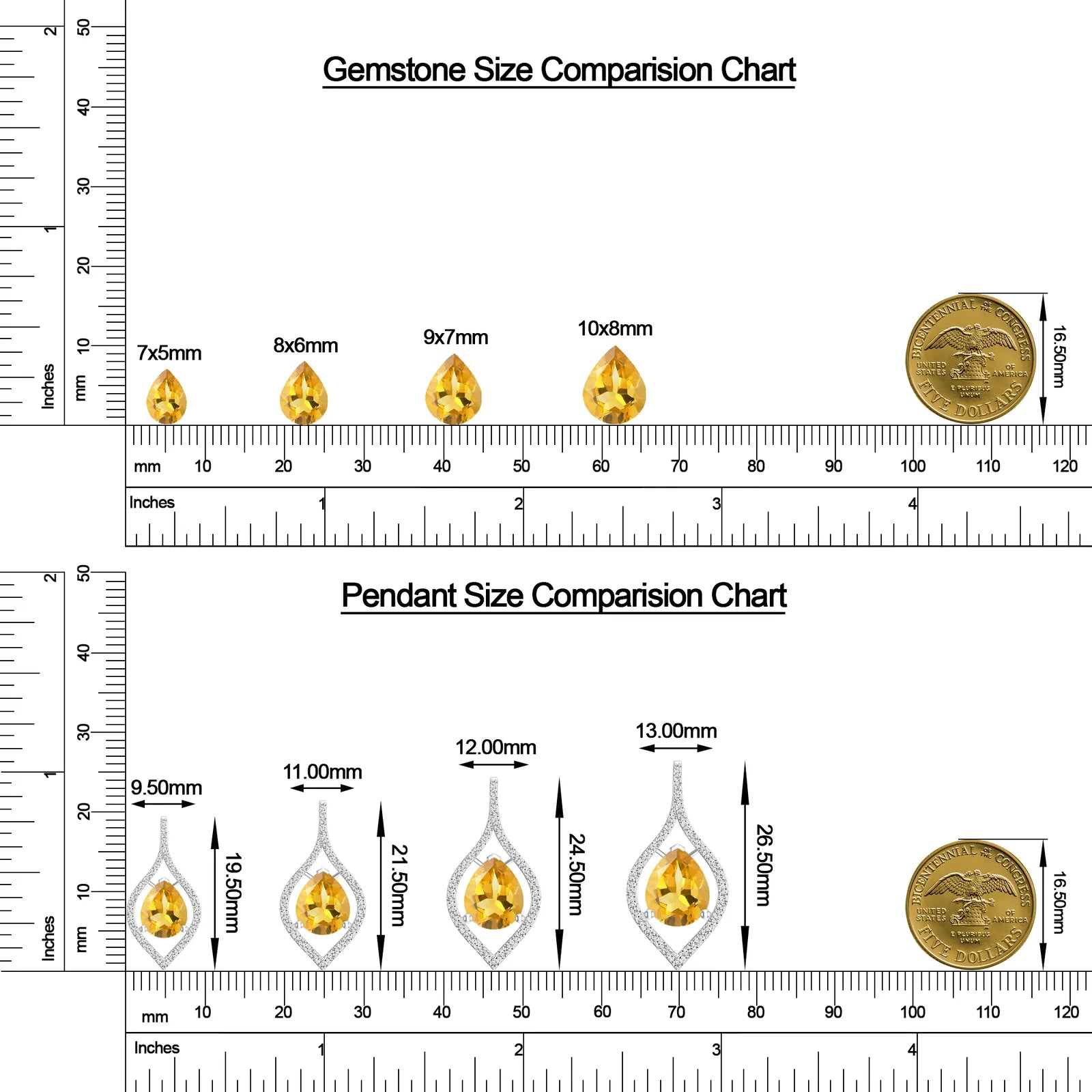 18K White Gold Vermeil