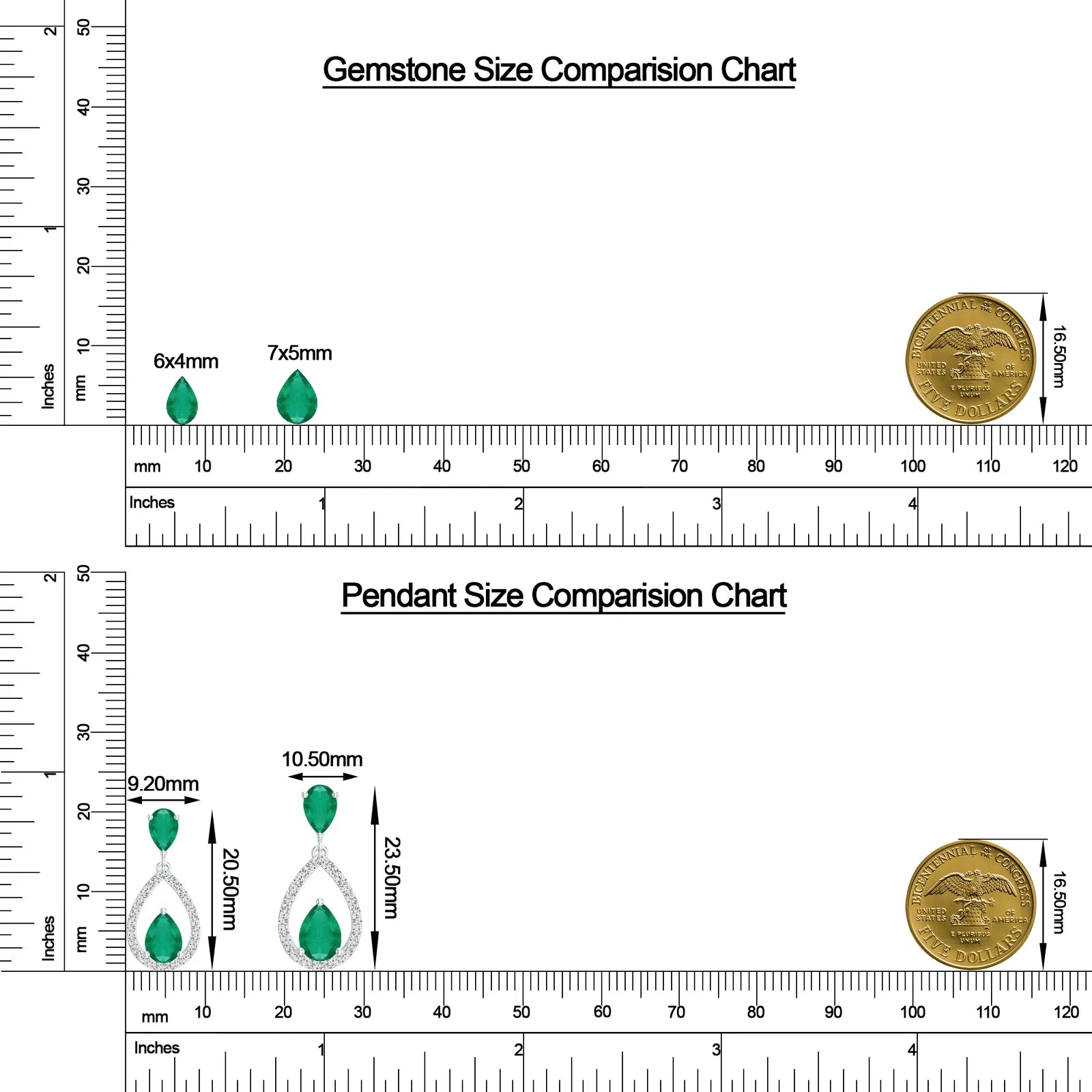 18K White Gold Vermeil