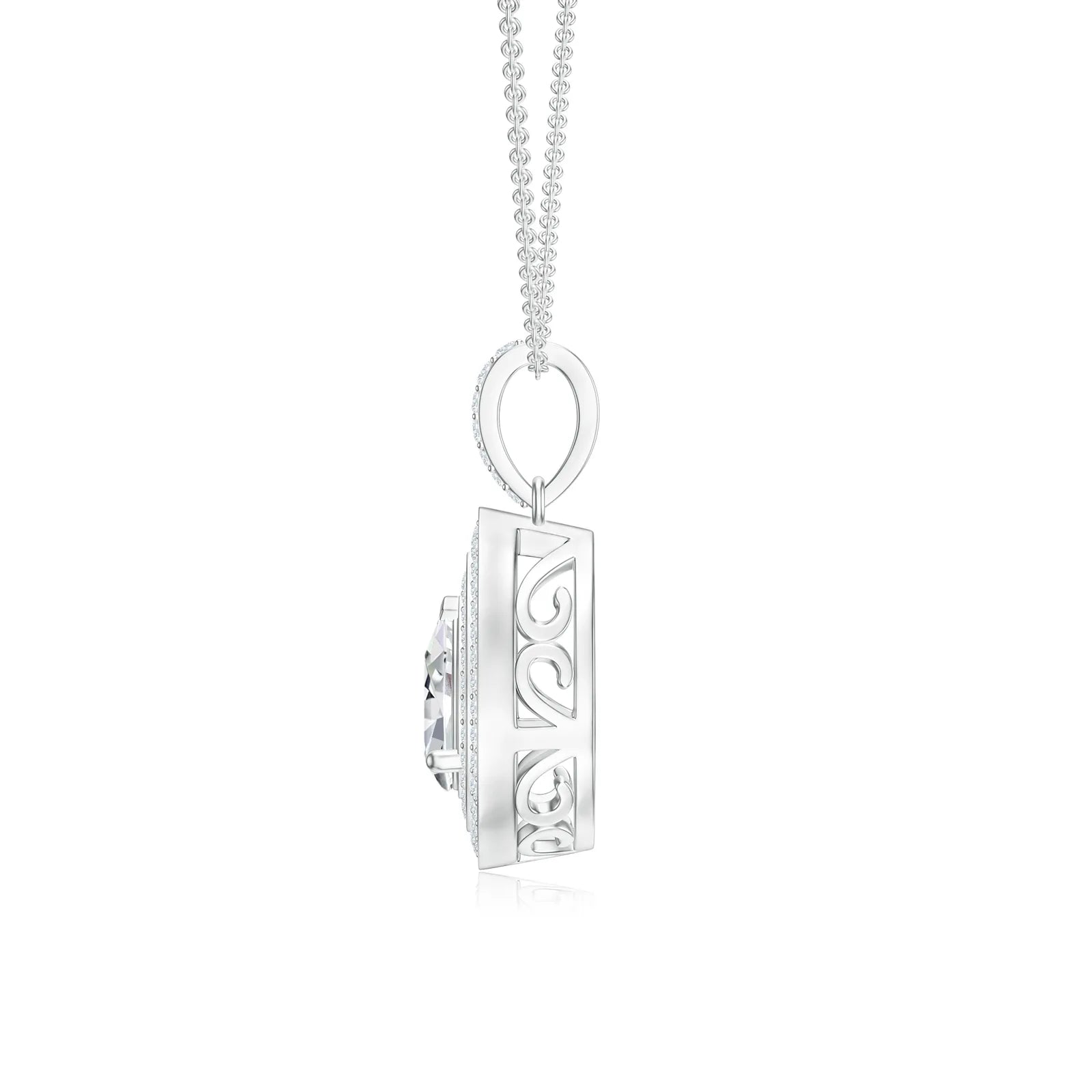 18K White Gold Vermeil