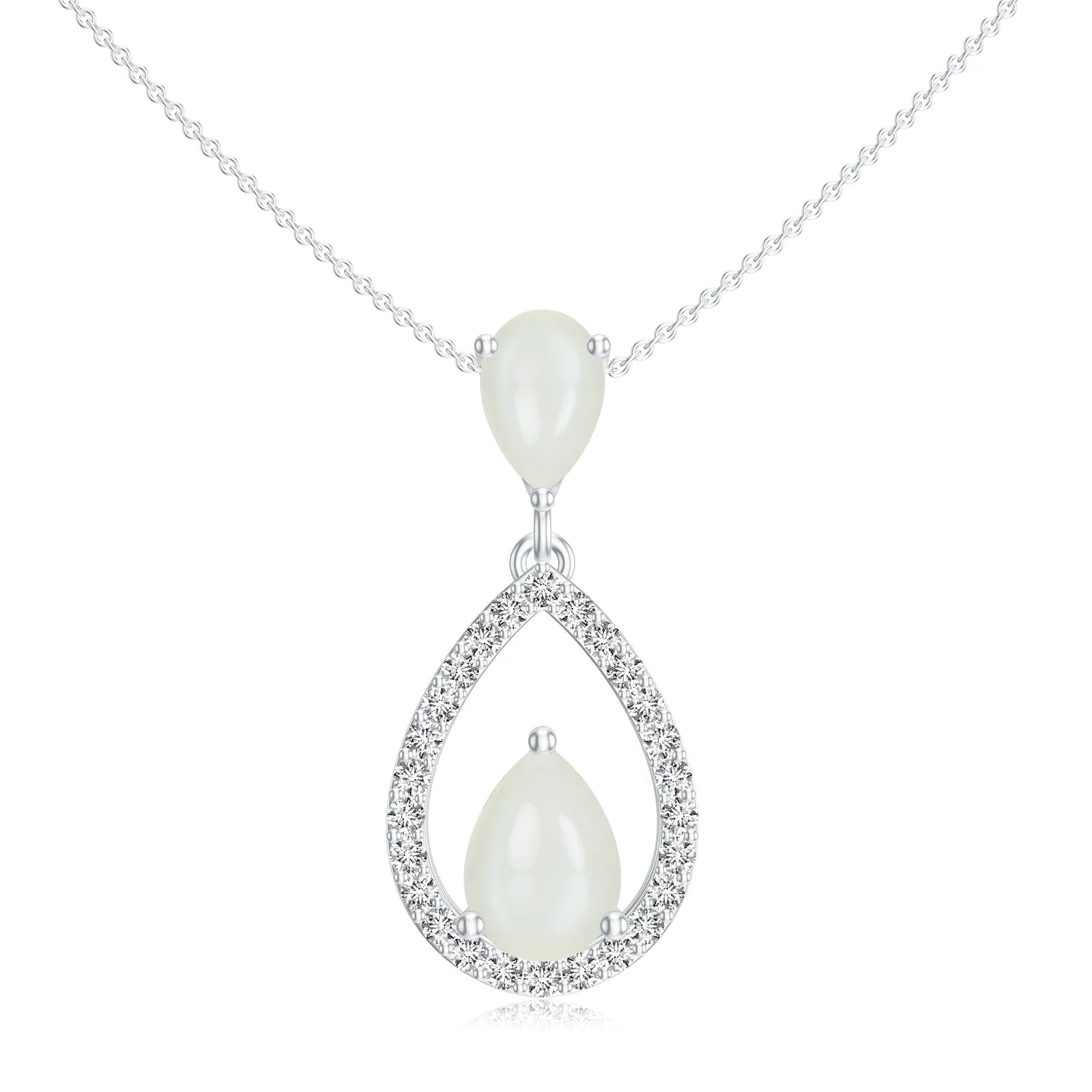 18K White Gold Vermeil