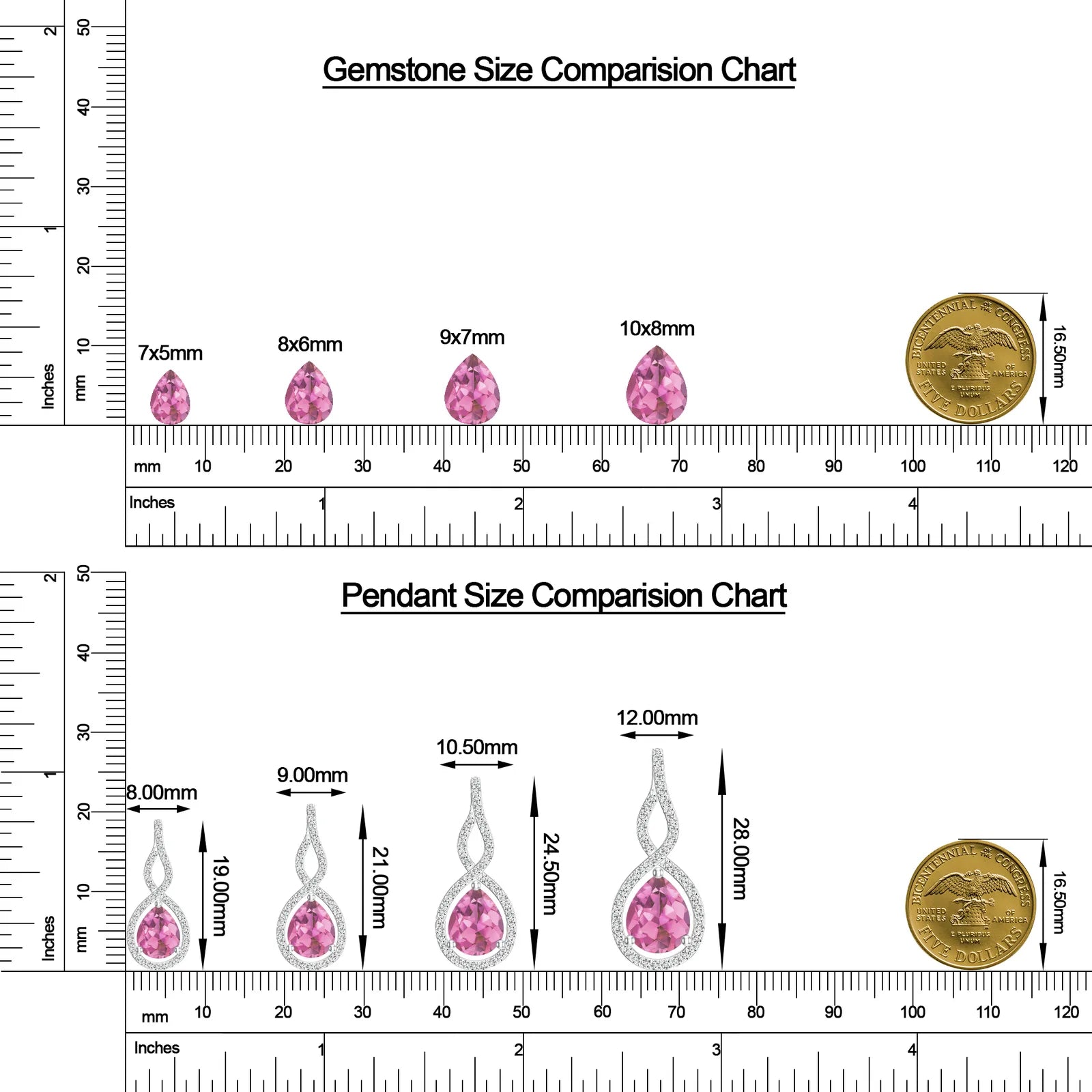 18K White Gold Vermeil