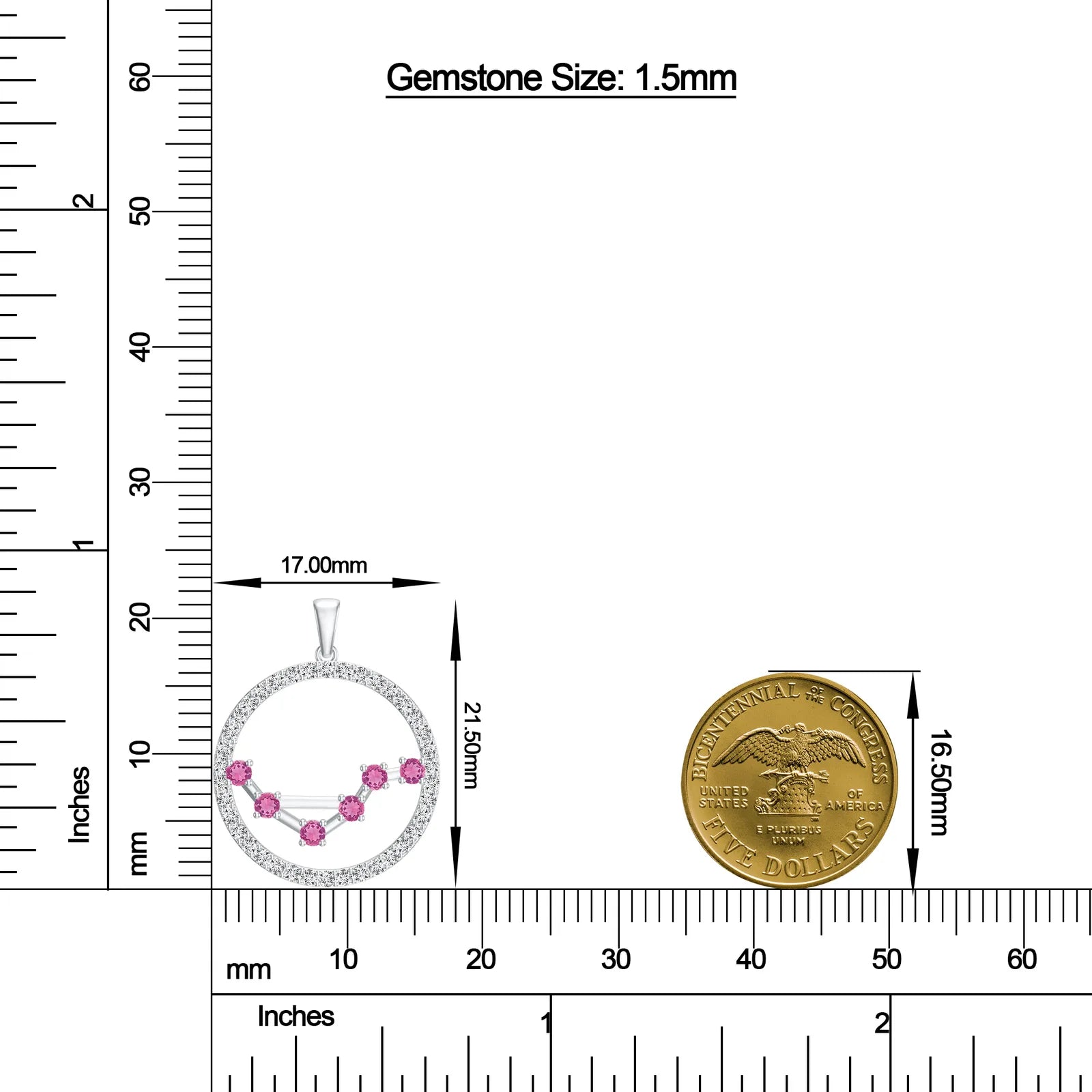 18K White Gold Vermeil