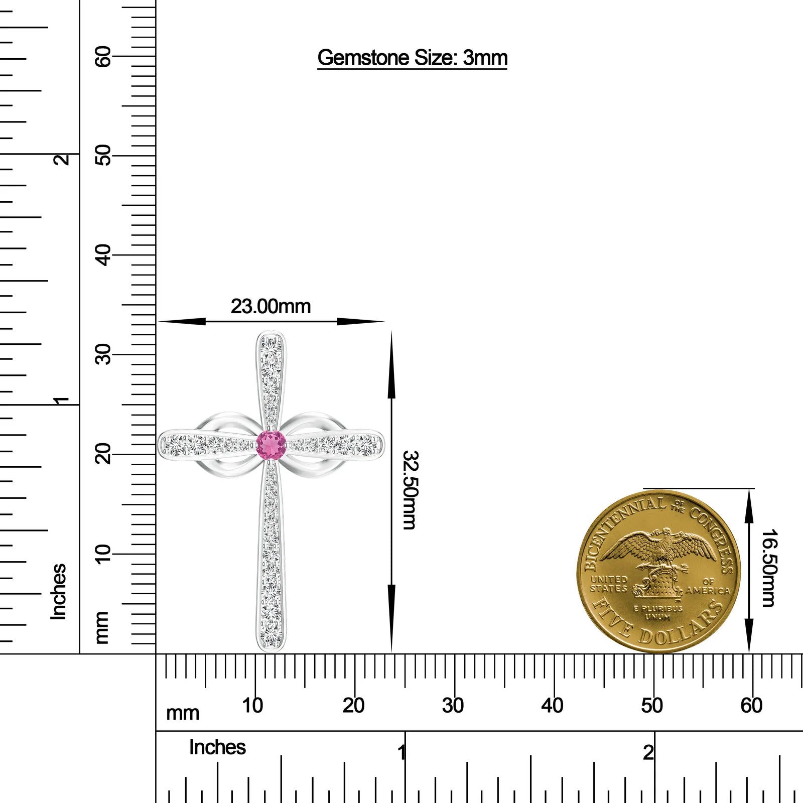 18K White Gold Vermeil